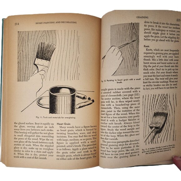 Home Painting, Wallpapering & Decorating 1951HC by Wise RARE Antique Collectible - Picture 6 of 9